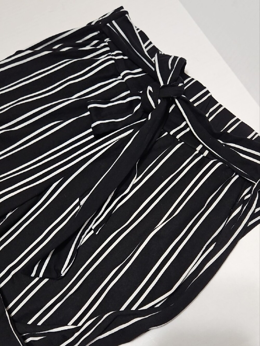 Lil Gypsy Striped Black & White Tie-Waist Women's Pants Size XL